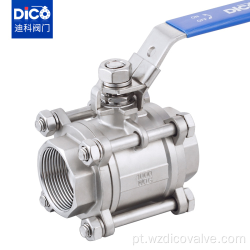 Fios de porta completa End End 3pc Ball Valve